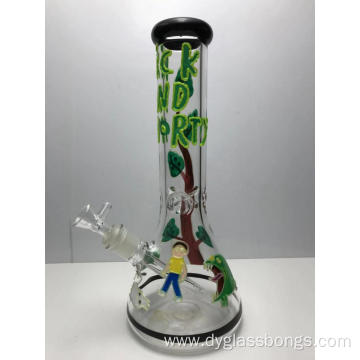 Newest Design Hand Painting Glass Beaker Bongs